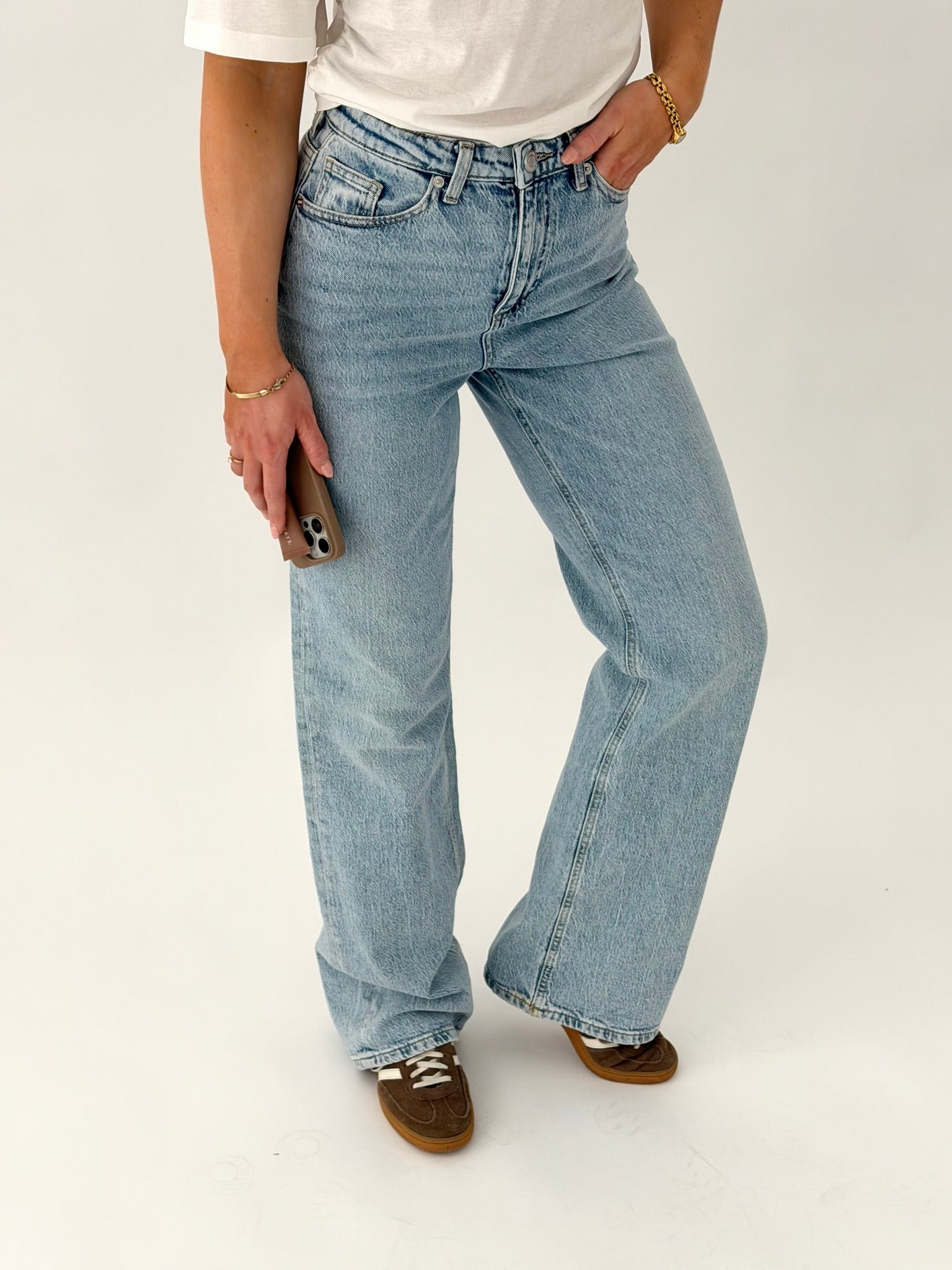 VMTESSA Wide Jeans - Light Blue Denim